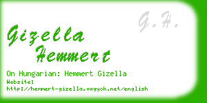 gizella hemmert business card